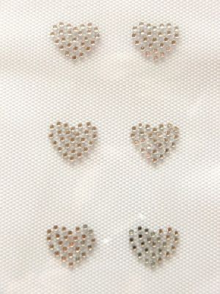 6 Herzen Strass Hotfix Bügelbild Bügelmotiv soooo süüß