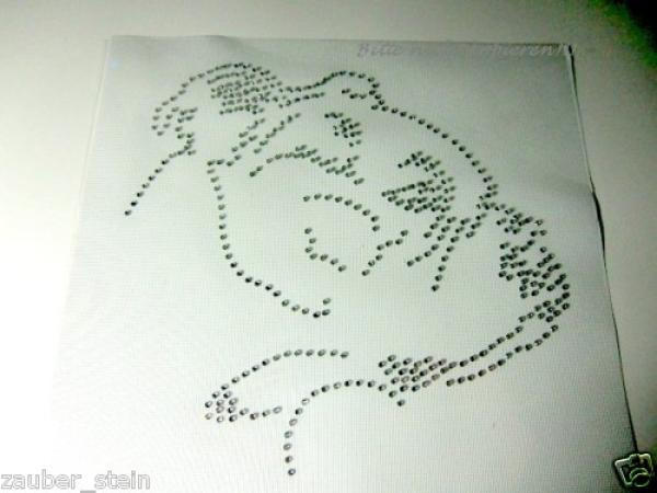 American Staffordshire Terrier Strass Hotfix Hotglue Bügelbild Bügelmotiv