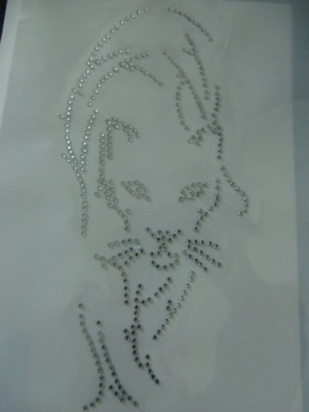 Traumhafter Panther Strass Bügelbild Bügelmotiv super Edel Hotfix Hotglue