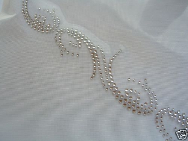 Super Tattoo Ornament Bordüre Strass Hotfix Bügelbild