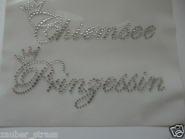 Chiemsee  Prinzessin Krone Schriftzug Hotfix Bügelbild Strass Urlaub Shirt