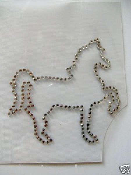 Pferd Pony für Schabracke Bandagen Abschwitzdecke Shirt Hotfix Bügelbild Strass