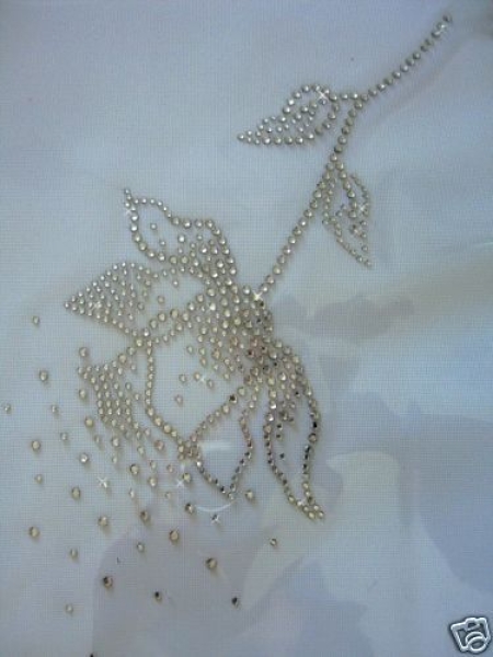 Blüte Blume sehr hochwertig! Strass Hotfix Bügelbild Tasche Shirt Bluse Hose