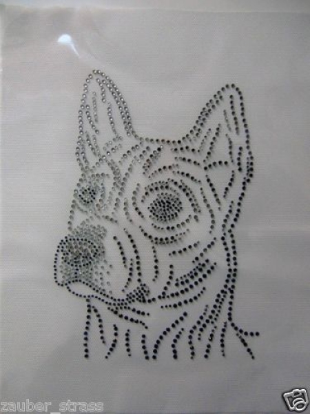 Thai Ridgeback Hund Strass Hotfix Hotglue Bügelbild Bügelmotiv