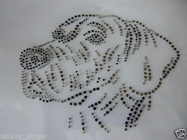 Traum Weimaraner Hund Strass Hotfix Hotglue Bügelbild Bügelmotiv