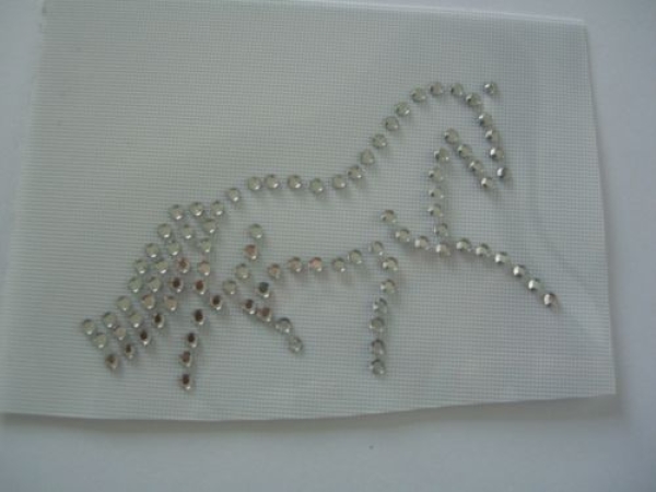Pferd HOTFIX Hotglue Bügelbild Strass