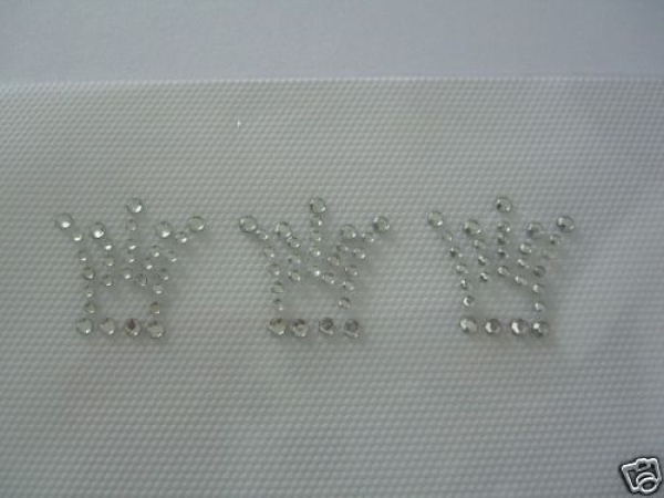 3 Kronen Krone zauberhaft Strass HOTFIX Bügelbild soo süüüß