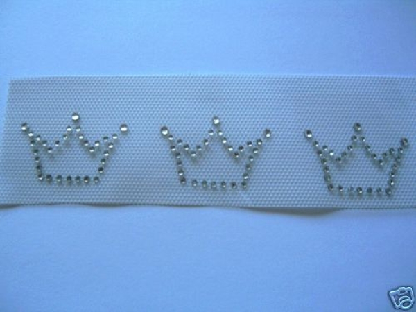 3 zauberhafte Krönchen Kronen Strass Hotfix Bügelbild