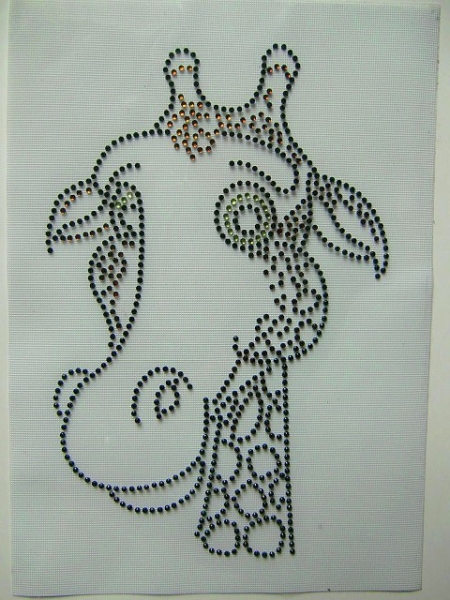 süße Giraffe Strass Bügelbild Hotfix Shirt ; süüüß
