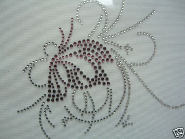 Traum Schmetterling Ornament Strass Bügelbild Hotfix Shirt Jacke Bluse Tasche