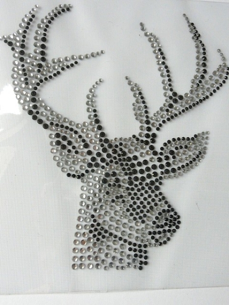 zauberhafter Hirsch Tasche Dirndl Oktoberfest Wiesn Strass Bügelbild Hotfix Hotglue