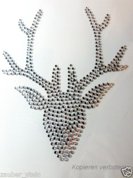 Hirsch Strass Bügelbild Hotfix Hotglue