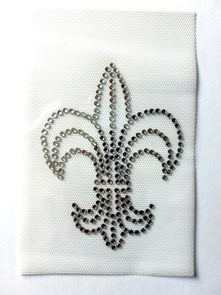 Fleur De Lis  Kreuz Hotfix Hotglue Bügelbild Bügelmotiv Strass