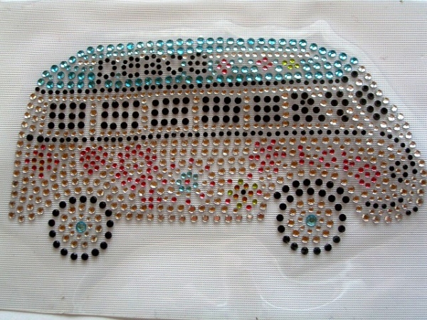 PEACE Flower Power Strass Hotfix Bügelbild Jacke Shirt Tasche Bluse Blazer Top