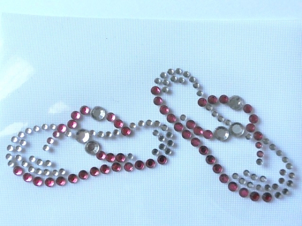 Flipp Flops Rose Pöms Pömps Pumps High Heels Schuhe Strass Hotglue Hotfix Bügelbild