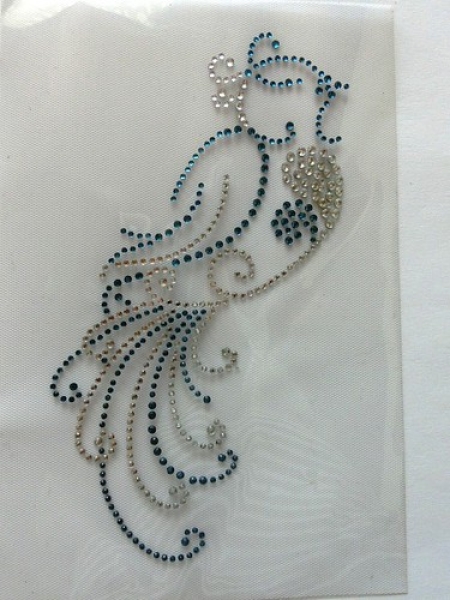 Vogel Phönix Sittich Strass Hotfix Bügelbild Jacke Shirt Blazer Jacke Tasche Top