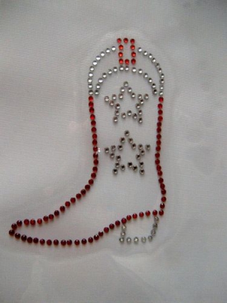 Bügelbild Schabracke Cowboy Stiefel Western Reiten Cowgirl Strass Hotglue Hotfix Bügelbild für Shirts Jacke etc.