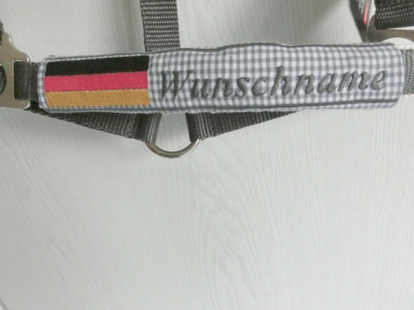 Deutschland Flagge Nasenband Nasenschoner Wunschname Brandzeichen