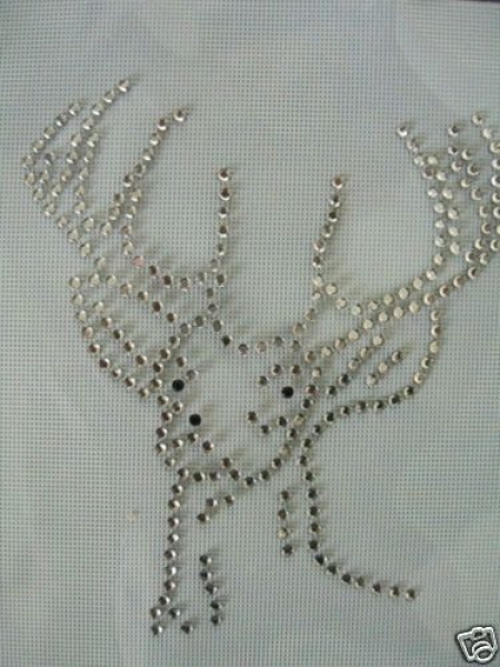 zauberhafter Hirsch Strass Bügelbild Hotfix Hotglue