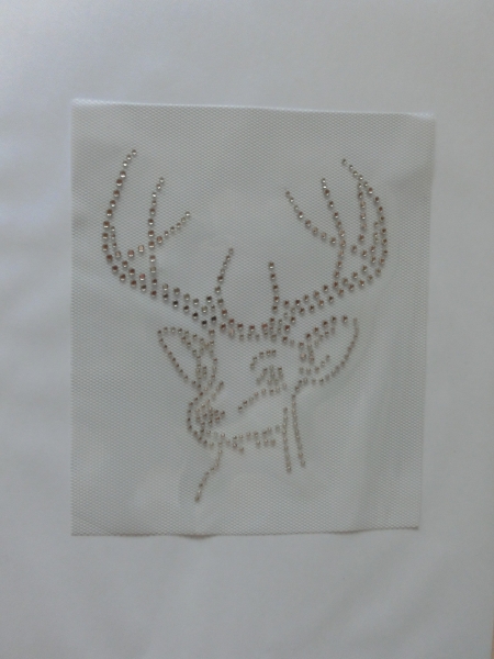 Hirsch Hotfix Bügelbild Strass Trachten Alpenstyle Jagd Oktoberfest Wiesn Jacke