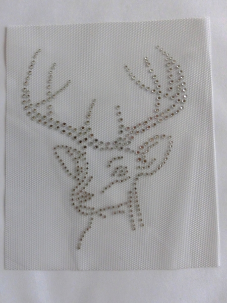 Hirsch Hotfix Bügelbild Strass Trachten Alpenstyle Jagd Oktoberfest Wiesn Jacke