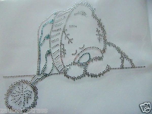 Teddy Bär Teddybär Bügelbild Strass Shirt Hotfix Jacke Bügelmotiv Aufbügler