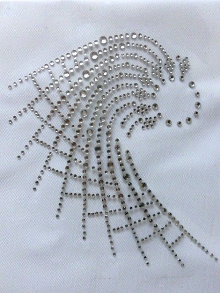 Ornament Strass Hotfix Bügelbild Shirt Bluse Tischdecke Gardine Tasche