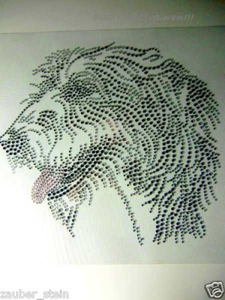 Irischer Wolfshund Hund Strass Hotfix Hotglue Bügelbild Bügelmotiv