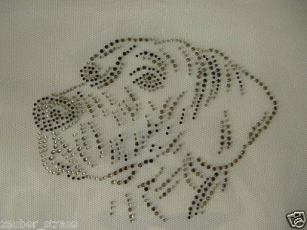 Traum Weimaraner Hund Strass Hotfix Hotglue Bügelbild Bügelmotiv