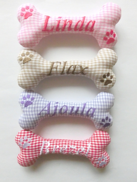 Hundespielzeug Knochen Wunschname Dummy Hundeknochen