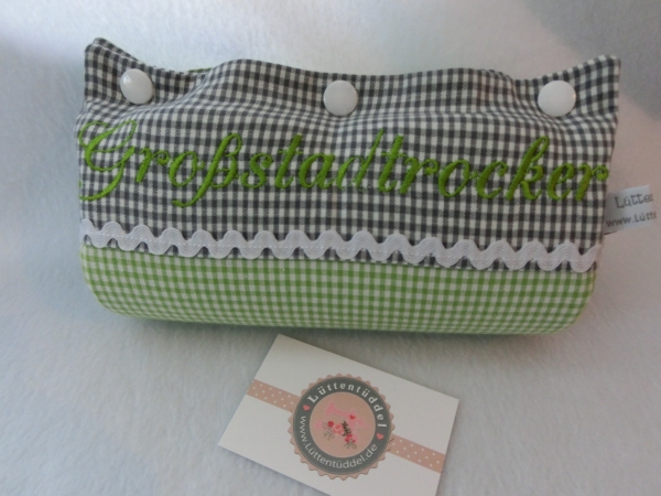 Armpolster für Babyschale  Lüttentüddel Wunschname  Vichy