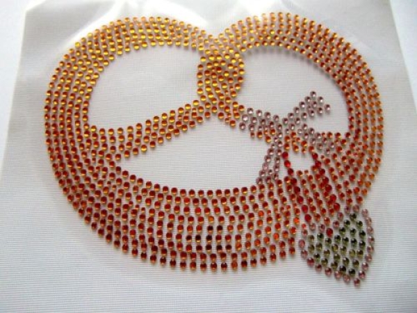 Luxus süüüße Brezel Wiesn Strass Hotfix Hotglue Bügelbild