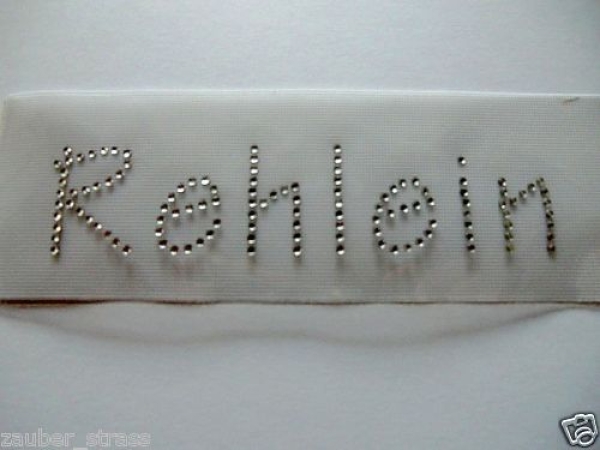 Schriftzug Rehlein Strass Bügelbild Hotfix Hotglue