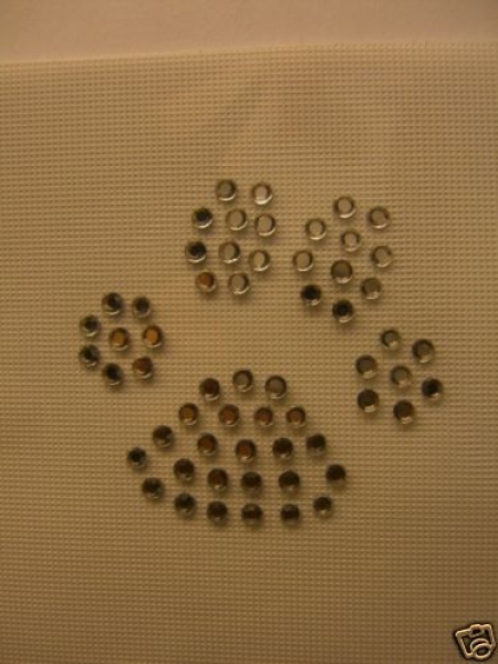 1 Hunde Pfote Strass Hotfix Bügelbild Crystal süß