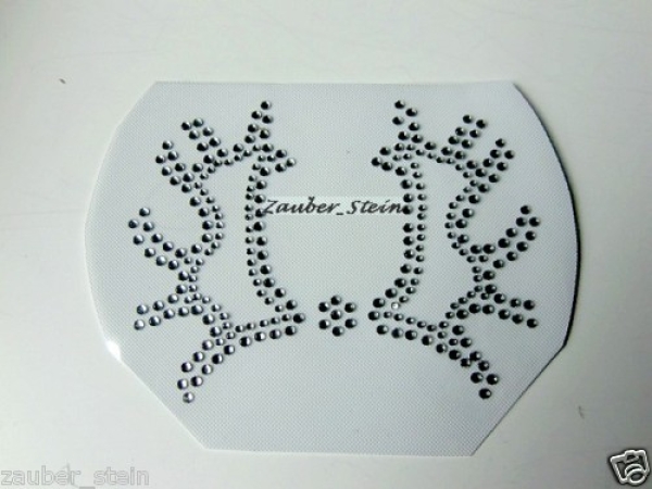 Brandzeichen TRAKEHNER Schabracke Hotfix Hotglue Strass