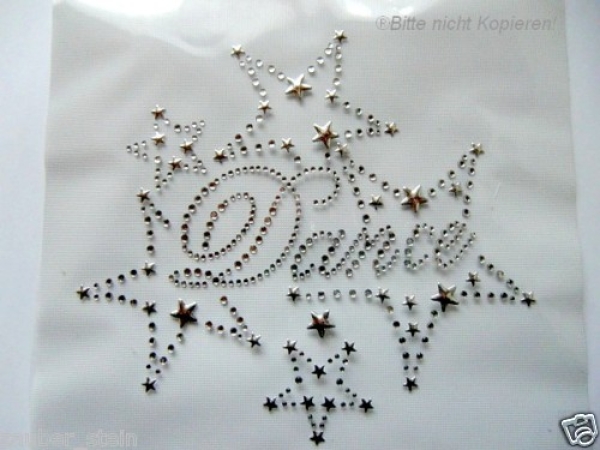 Dance Hotfix Hotglue Bügelbild Bügelmotiv Strass