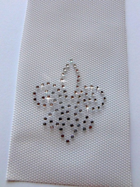 Little Fleur De Lis  Hotfix Hotglue Bügelbild Bügelmotiv Strass Fliegenohren Fliegenhaube