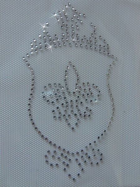 Fleur De Lis Wappen Hotfix Hotglue Bügelbild Bügelmotiv Strass z.B. Bandagen Reitbekleidung Schabracke etc
