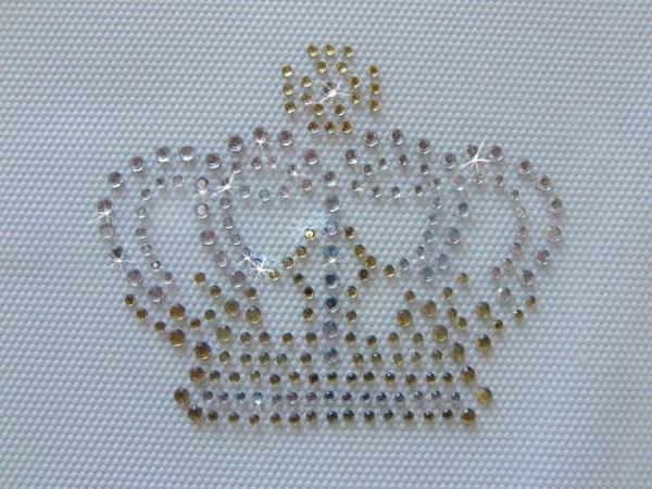 Hotfix Hotglue Krone Bügelmotiv Strass z.B. Shirt Bandagen Reitbekleidung Schabracke etc