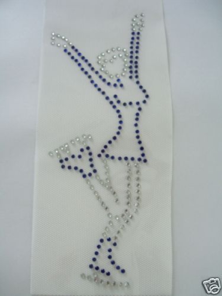 Skating Schlittschuhe Kür Kürkleid Hotfix Hotglue Bügelbild Bügelmotiv Strass