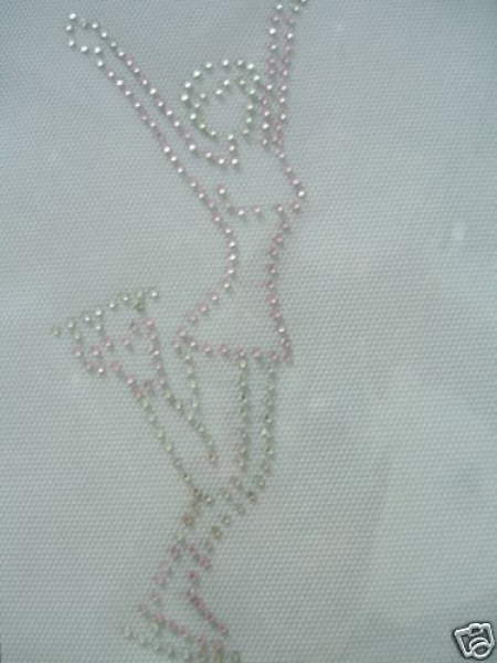 Skating Schlittschuhe Kür Kürkleid Hotfix Hotglue Bügelbild Bügelmotiv Strass
