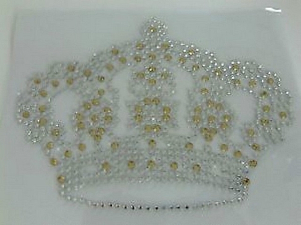 Traumhafte Hotfix Krone Strass Bügelbild Hotglue für Shirt Jacke Bluse.......