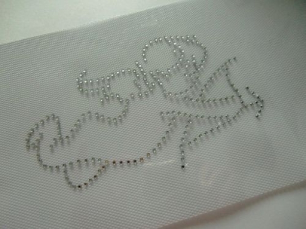 zauberhafter Angel Amor Strass Hotglue Hotfix Bügelbild