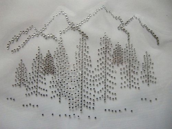 Weihnachten Wald Winter Schnee Strass Hotfix Bügelbild