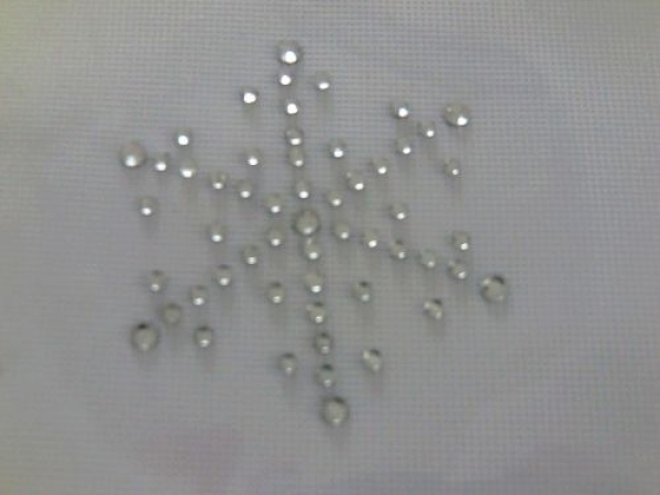 Stern Eiskristall Schneeflocke Strass Hotglue Bügelbild
