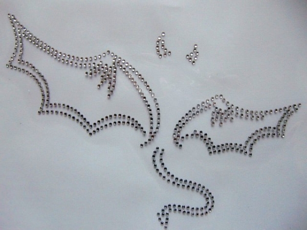 FLEDERMAUS BÜGELBILD,STRASS,Hotglue SHIRT JACKE FLÜGEL