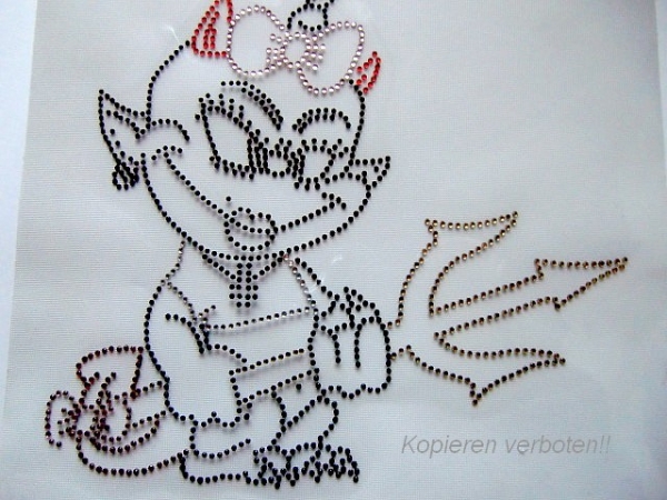 Punk Teufel Teufelchen Strass Bügelbild so süüß! Hotfix