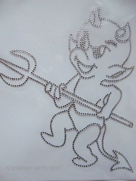 Windel Teufel Teufelchen Strass Hotfix Bügelbild süüüß