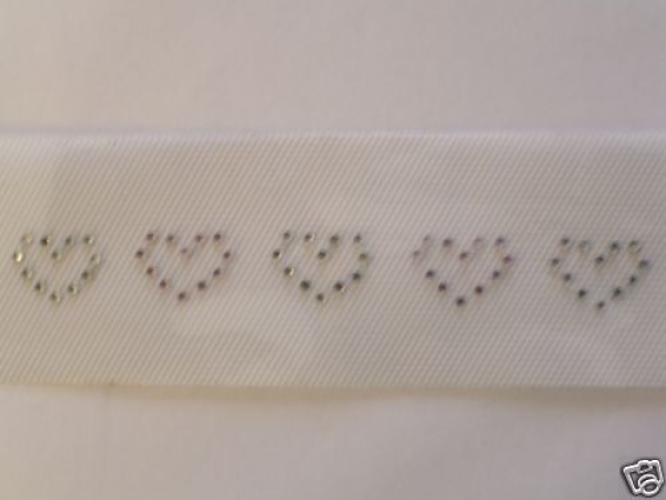 5 Herzen Rosa & Crystal Strass Hotfix Bügelbild süß