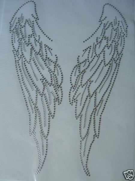 Traum Flügel Hotglue Hotglue Bügelbild Strass 36x25cm traumhaft schön